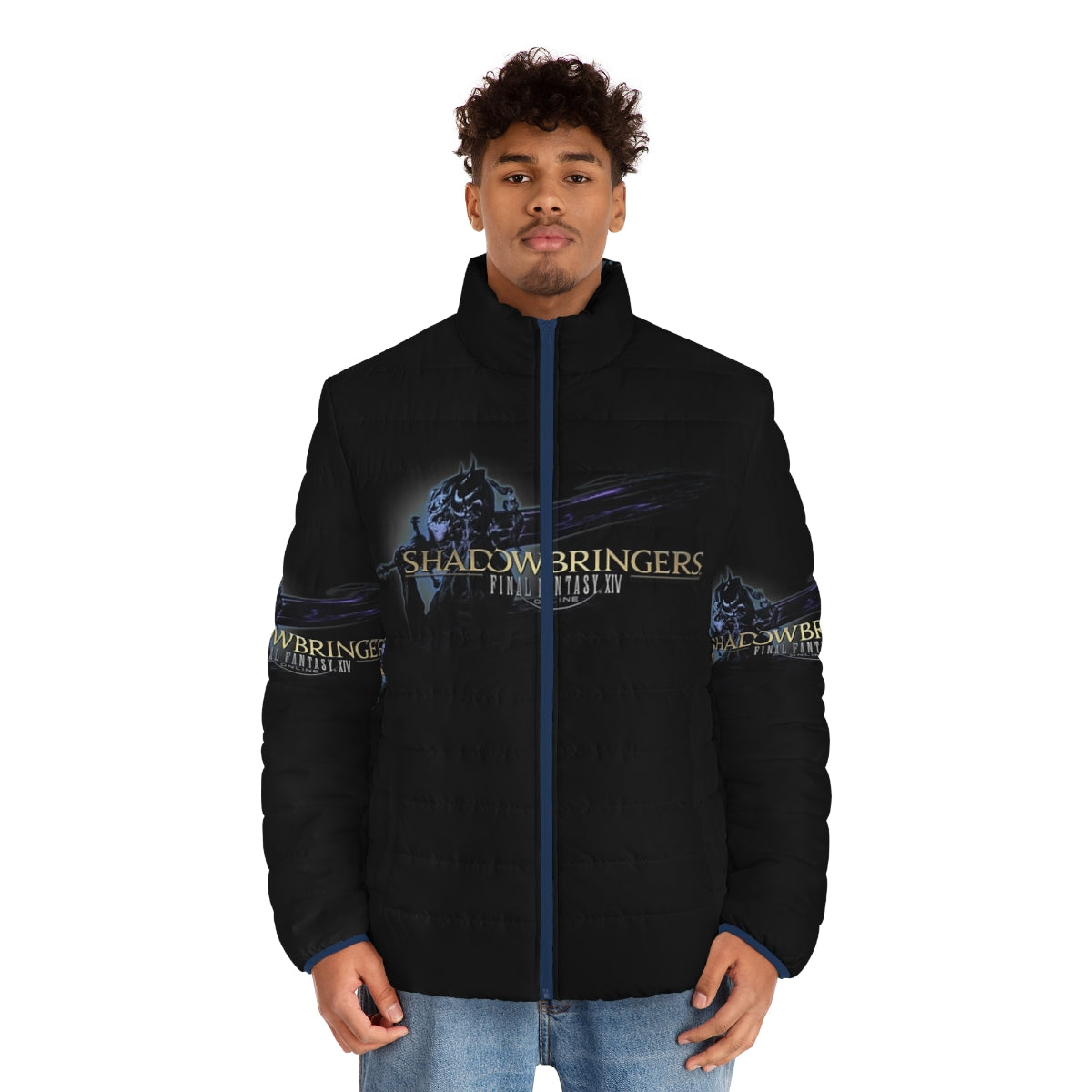 Final Fantasy XIV Shadowbringers Logo Puffer Jacket - men front