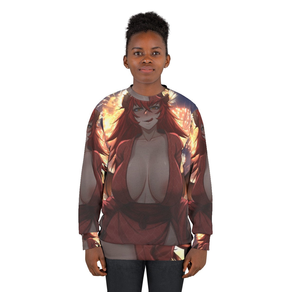 Vtuber anime kimono sweatshirt with dragon girl Zentreya graphic - women