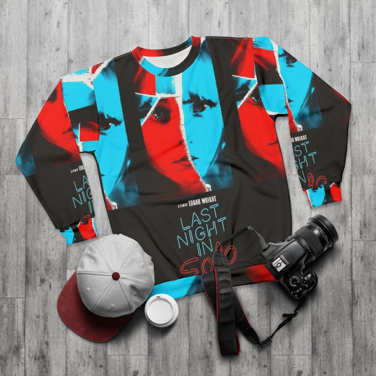 Last Night In Soho Horror Movie Sweatshirt - flat lay