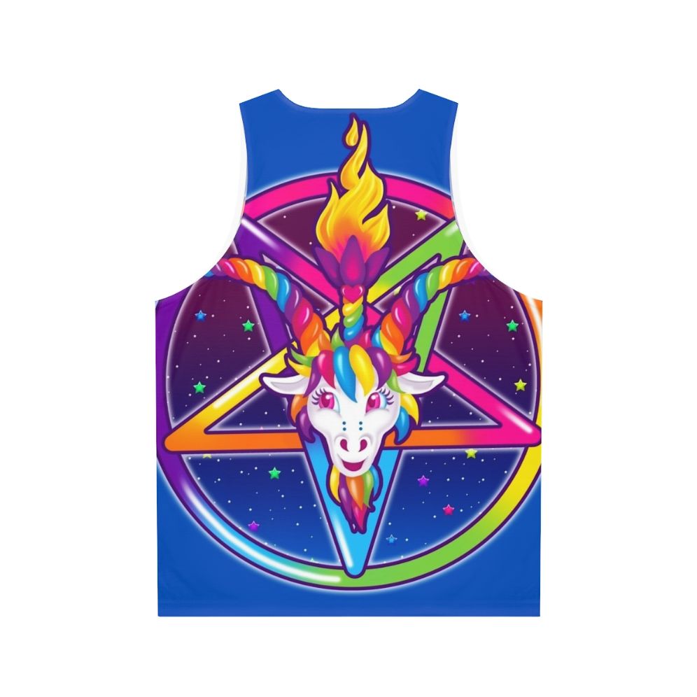 1997 Rainbow Neon Baphomet Unisex Tank Top - Back