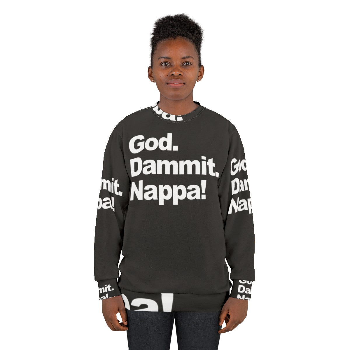 God Dammit Nappa Dragon Ball Z Abridged Parody Sweatshirt - women