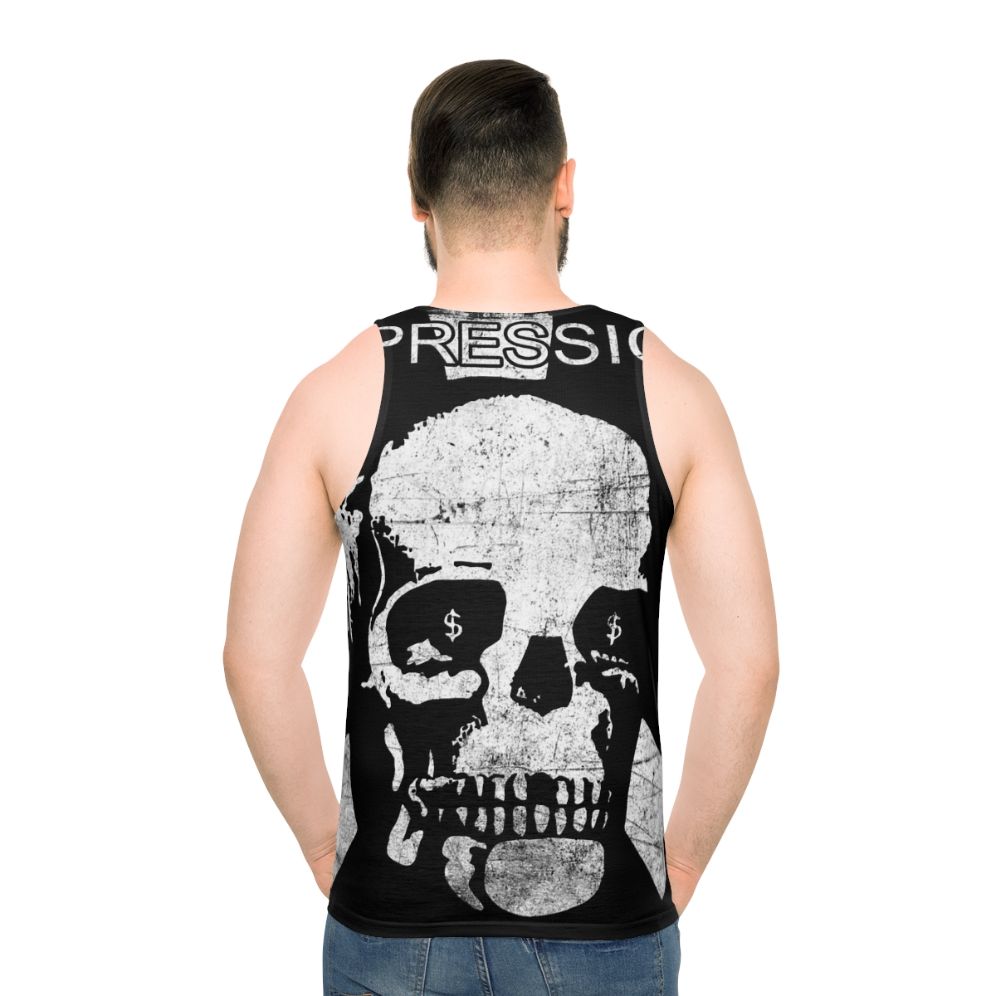 Unisex Depression Punk Rock Tank Top - men back