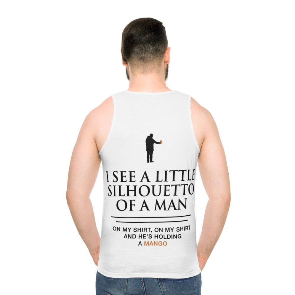 Funny mango parody unisex tank top - men back