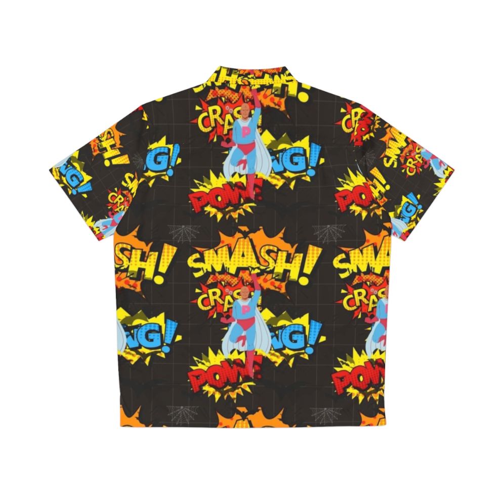 Classic Superhero Hawaiian Shirt with Hero Design - Back