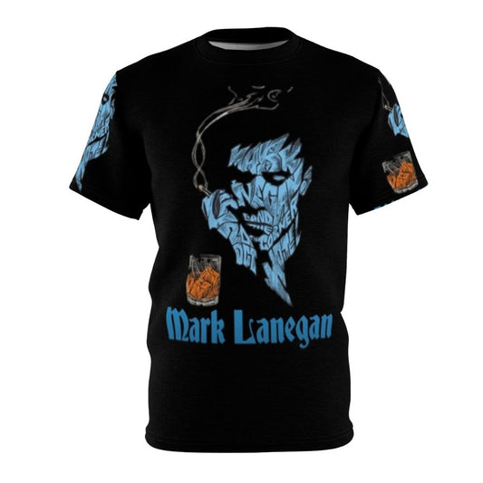 Tribute T-shirt honoring the life and music of American singer-songwriter Mark Lanegan of Screaming Trees and other influential bands.