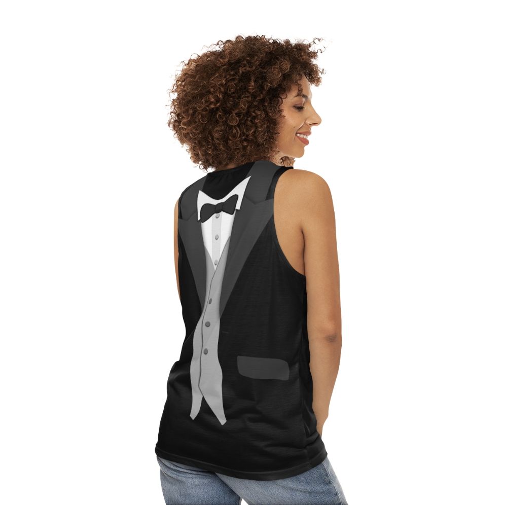 Unisex Tuxedo Tank Top - women back