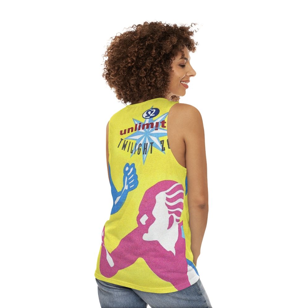 Unisex 2 Unlimited Twilight Zone Dance 90s Tank Top - women back