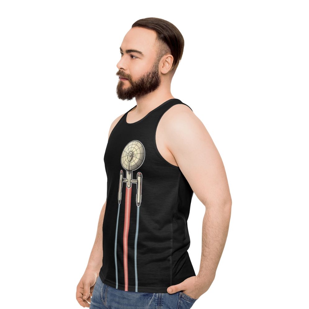 Unisex Star Trek USS Enterprise NCC-1701 Tank Top - men side