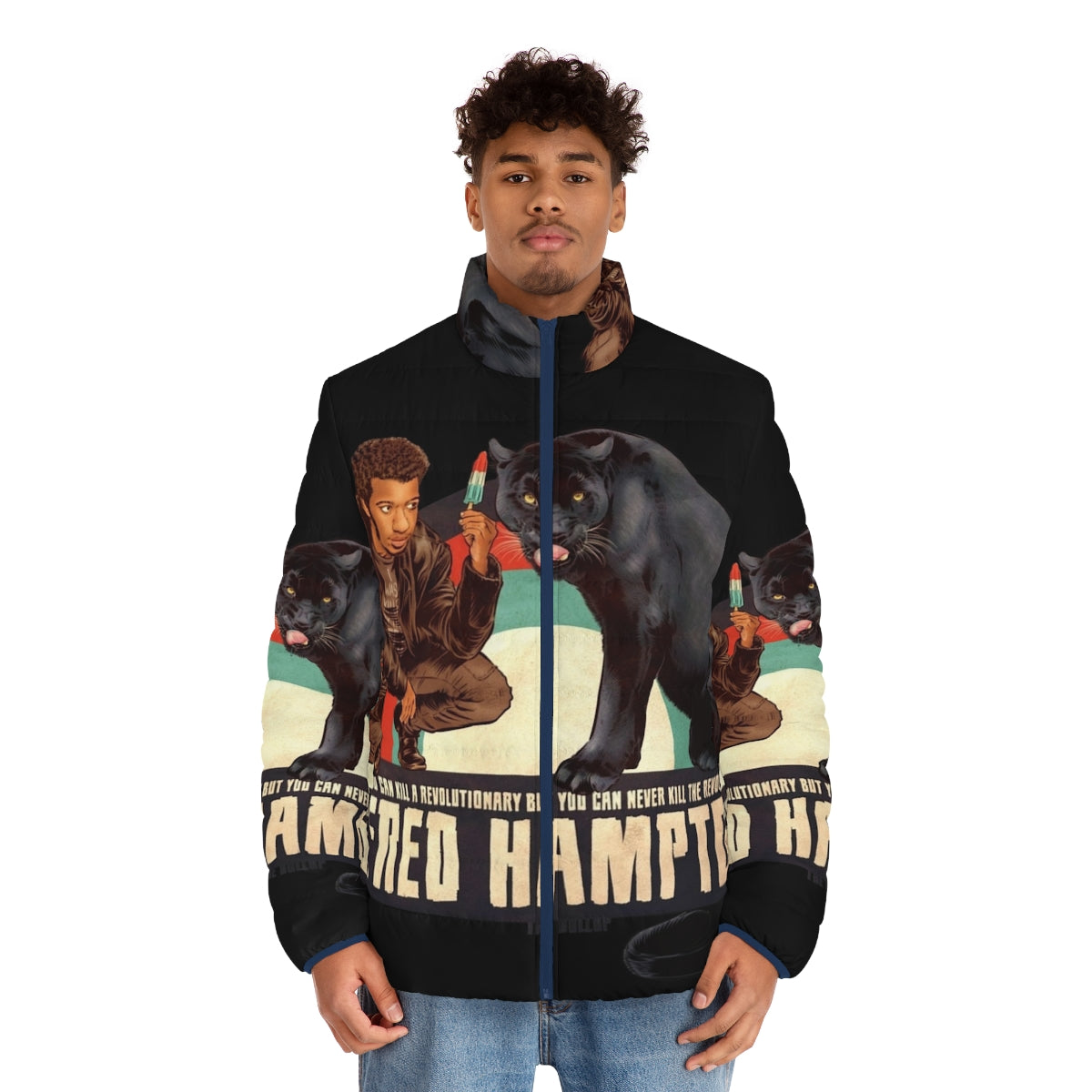 Dollop Fred Hampton Puffer Jacket - Stylish Streetwear for Winter - men front