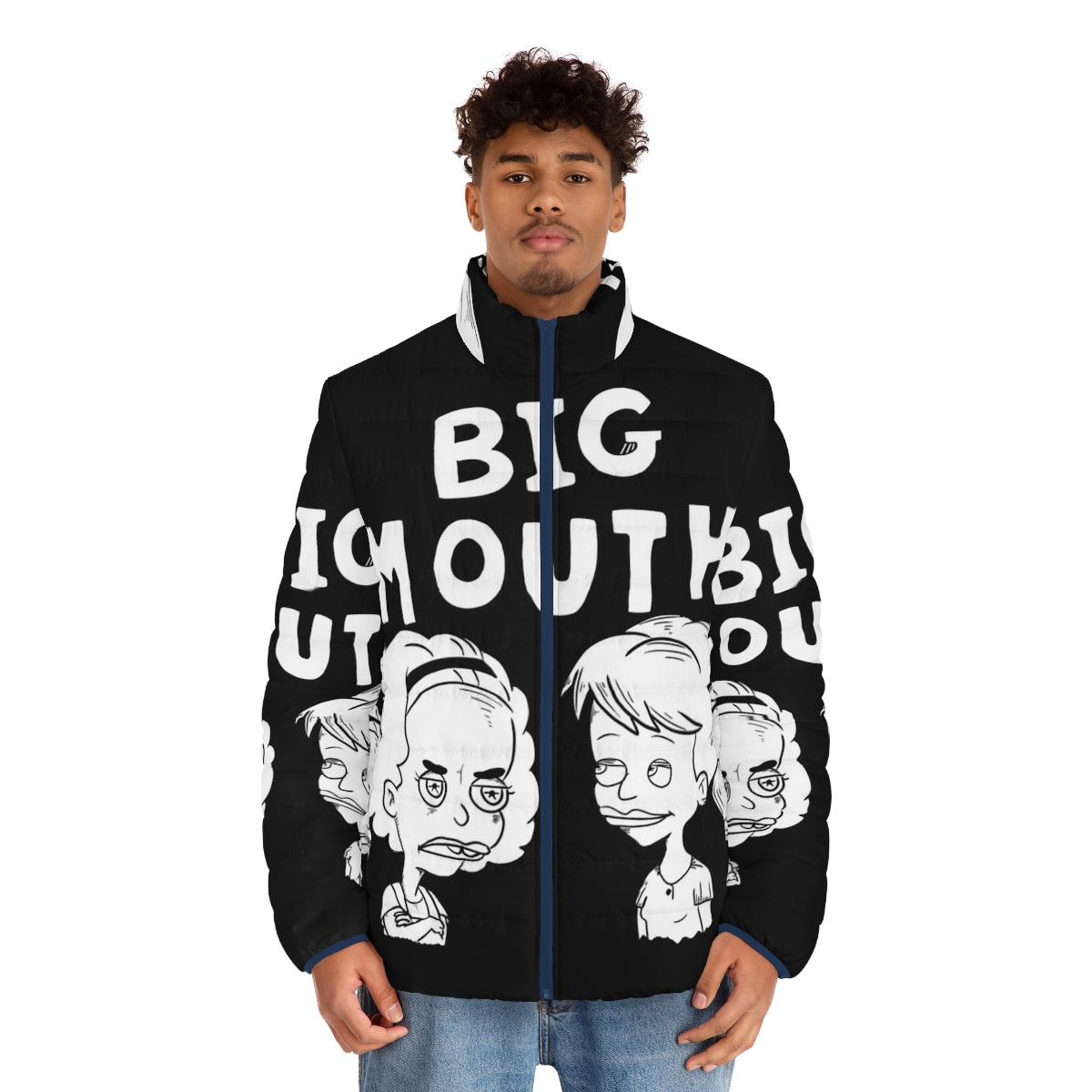 Netflix Big Mouth Puffer Jacket - Warm and Stylish Outerwear - men front