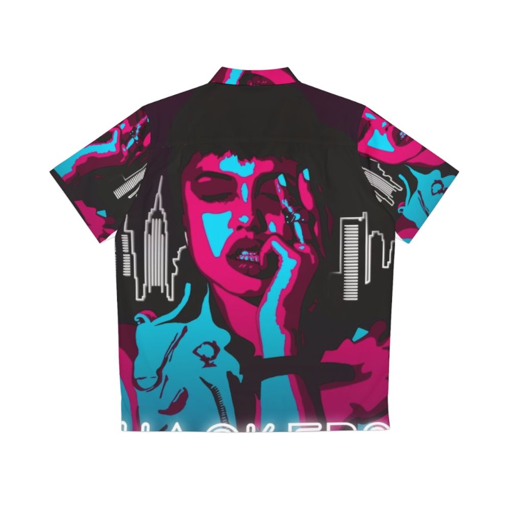 90s Hackers Neon Hawaiian Shirt Inspired by Angelina Jolie - Back