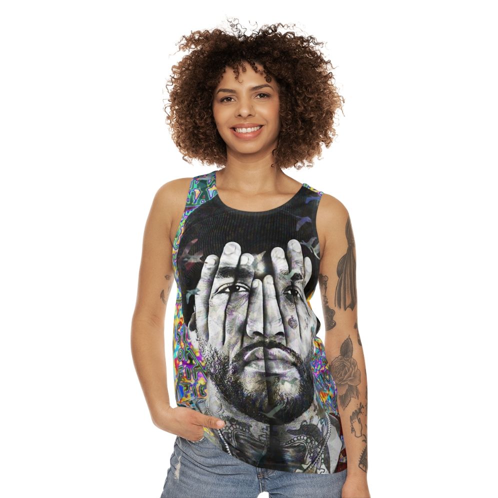 Joyner Lucas Portrait Graphic Unisex Tank Top - women