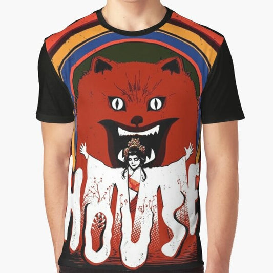 Hausu horror movie inspired graphic t-shirt