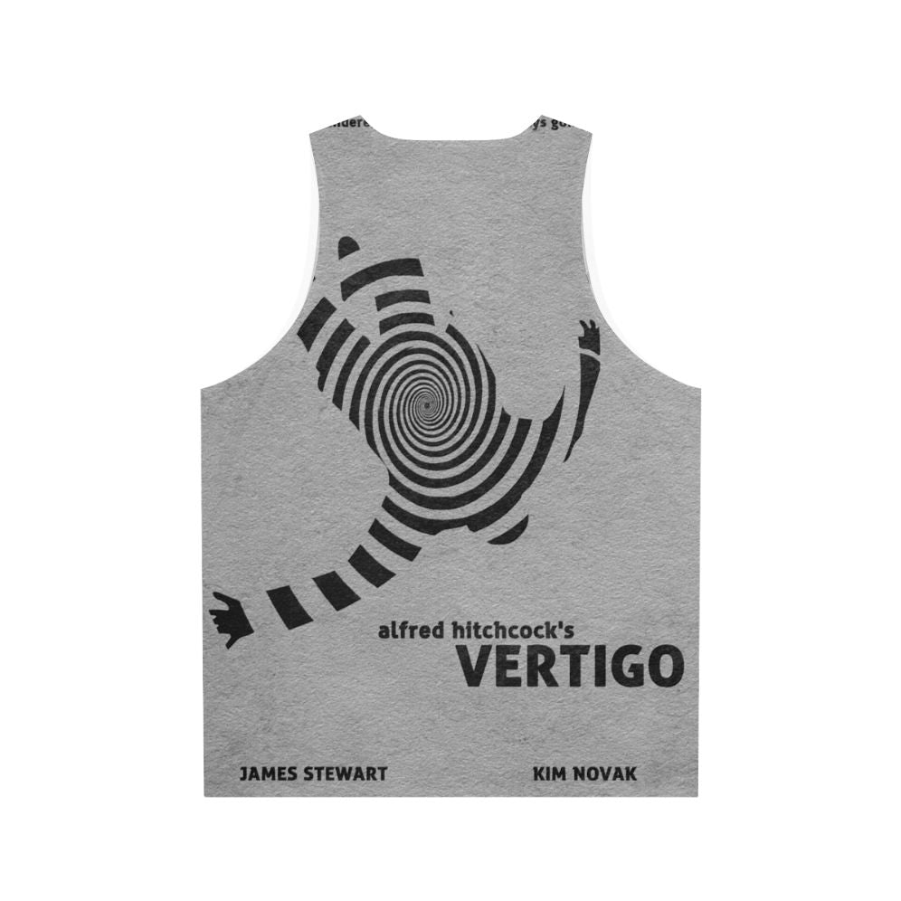 Vertigo Unisex Tank Top with Minimalist Movie Design - Back