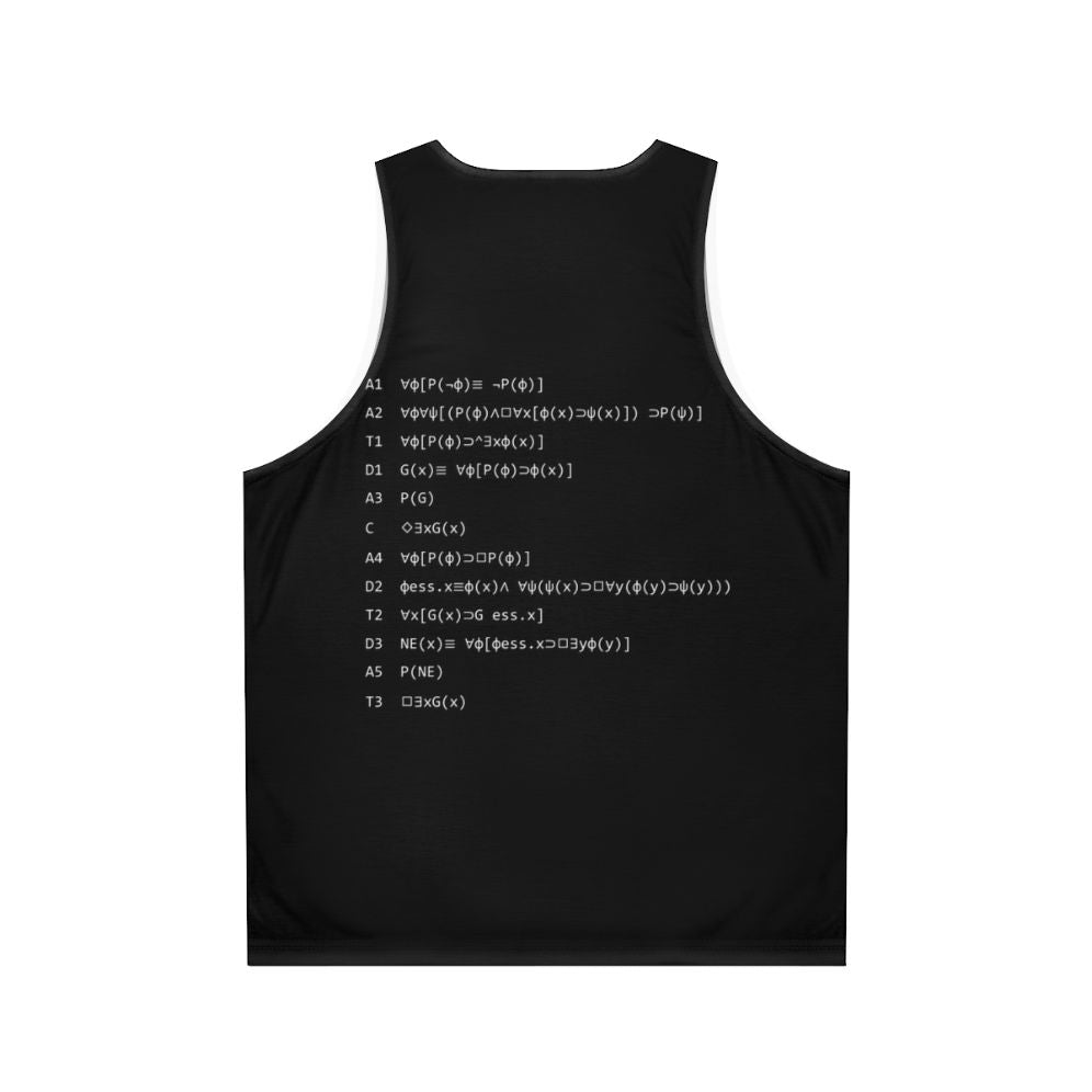 Ontological Proof Unisex Philosophy Tank Top - Back