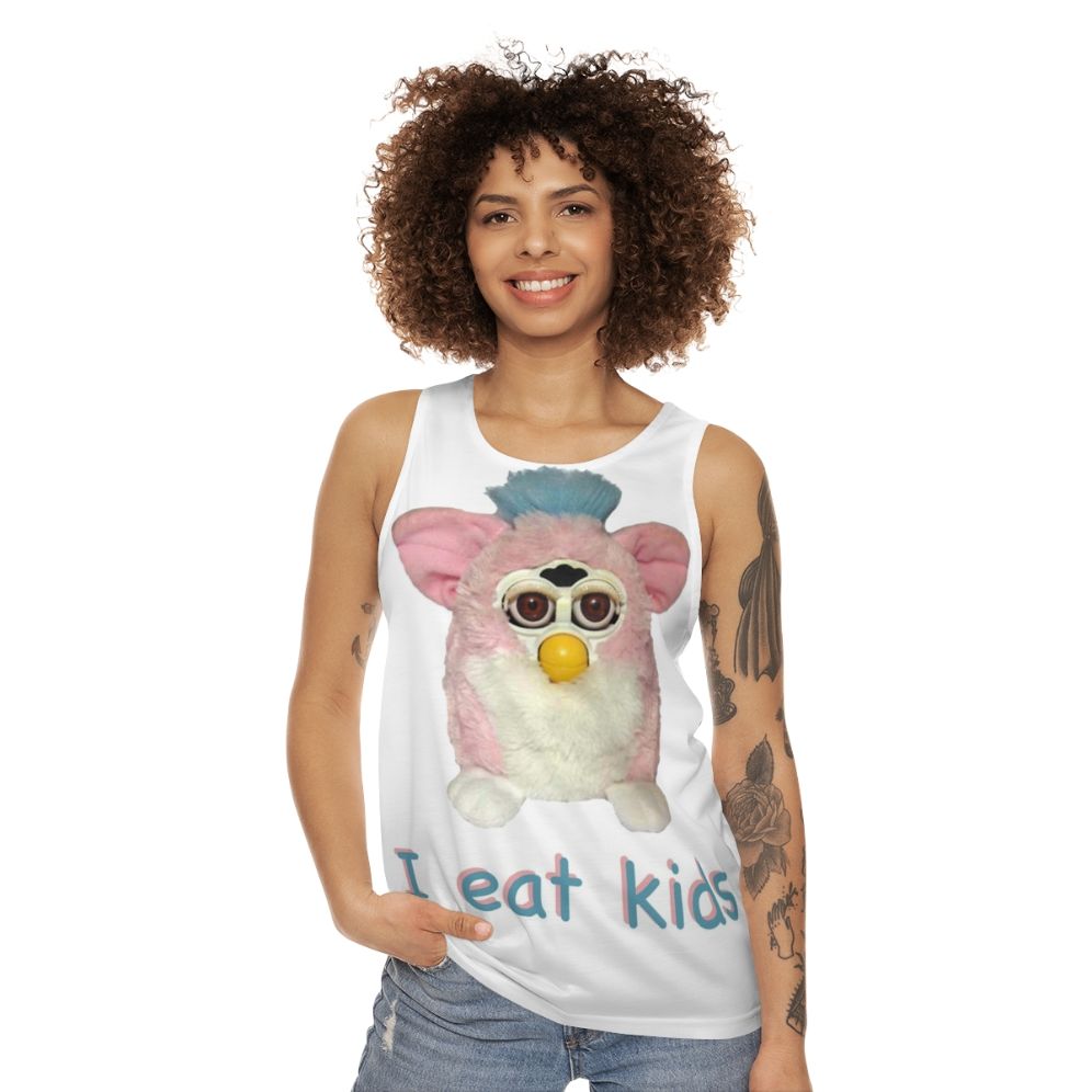 Cursed Furby Unisex Tank Top - women