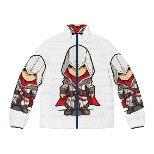 Assassin's Creed Chibi Puffer Jacket featuring a cute and stylized character design