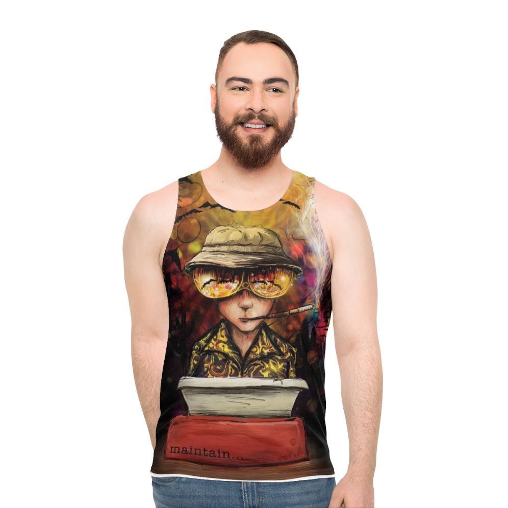 Unisex tank top inspired by the gonzo journalism of Hunter S. Thompson - men