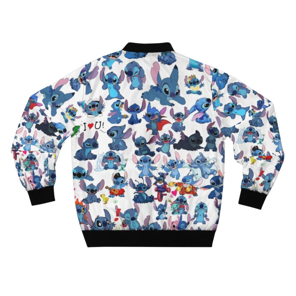 Lilo and Stitch inspired bomber jacket with the character design and text - Back