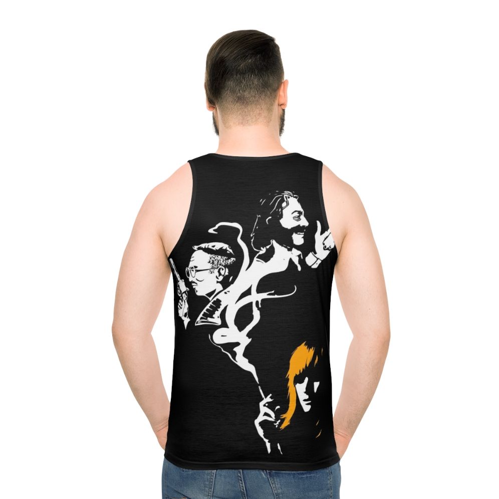 Disco Elysium Noir Unisex Tank Top - men back