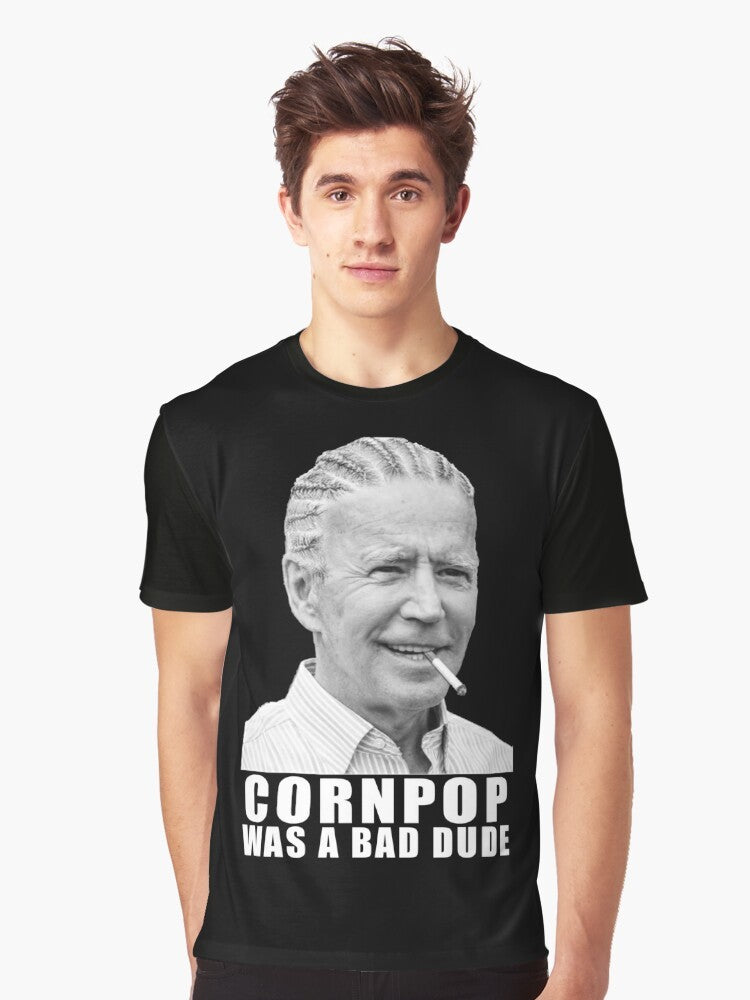 "Corn Pop Was a Bad Dude" Joe Biden Graphic T-Shirt - Men