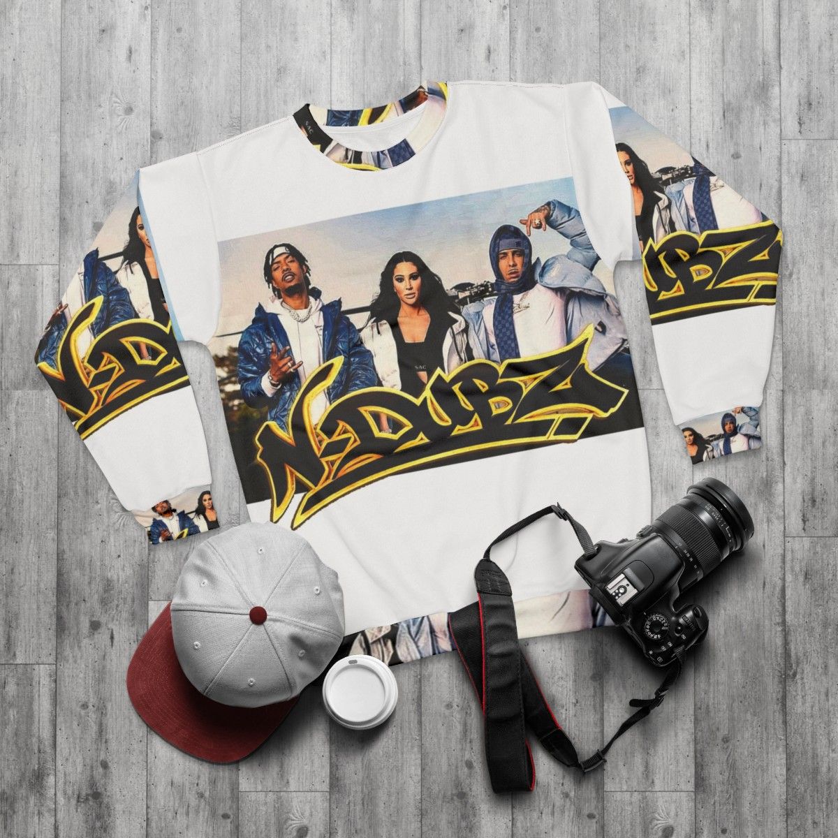 N Dubz Sweatshirt - Official Music Merchandise for Rap Fans - flat lay