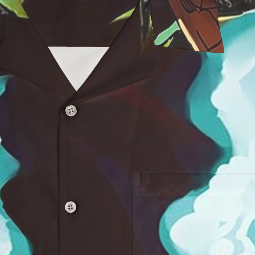 Blue Exorcist anime-inspired Hawaiian style shirt - Detail