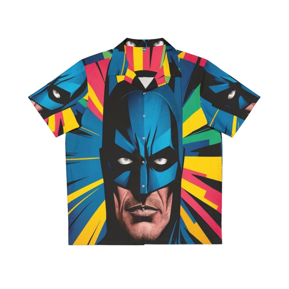 Superhero pop art colorful bat Hawaiian shirt