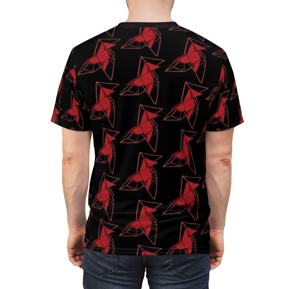 Origami bird design t-shirt inspired by the popular Netflix series Money Heist (La Casa de Papel) - men back