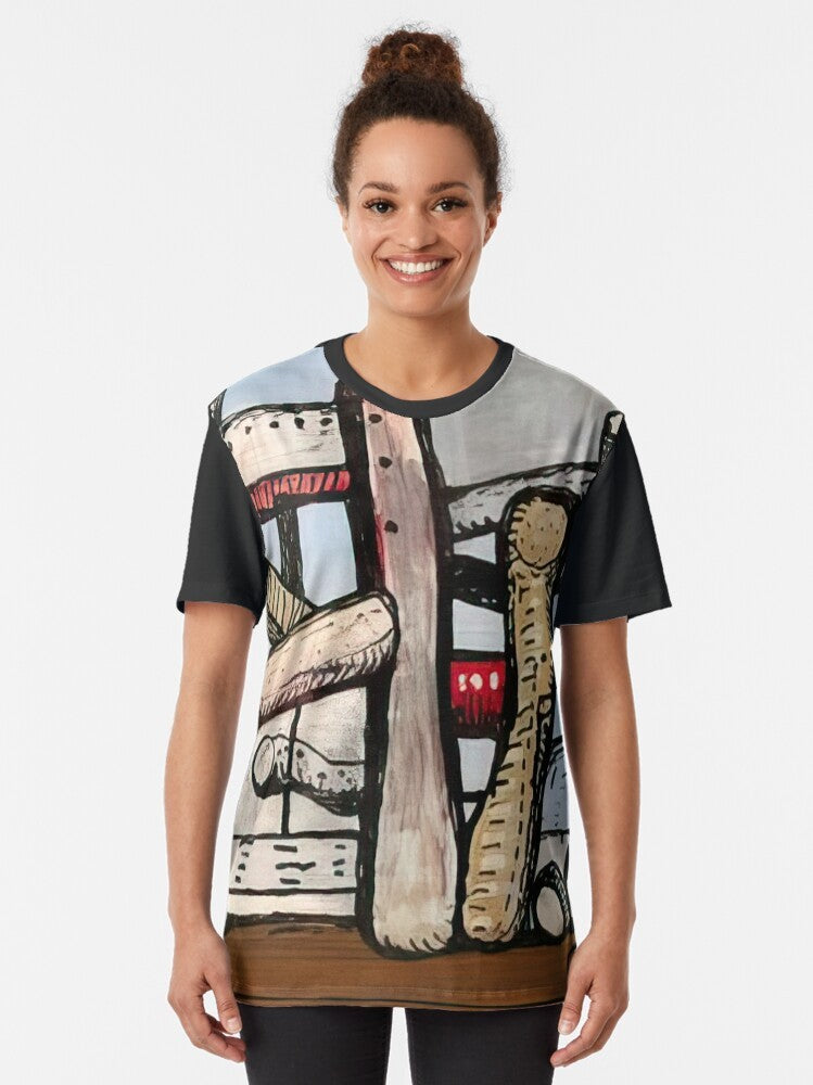 Graphic t-shirt featuring artwork by the renowned artist Philip Guston - Women