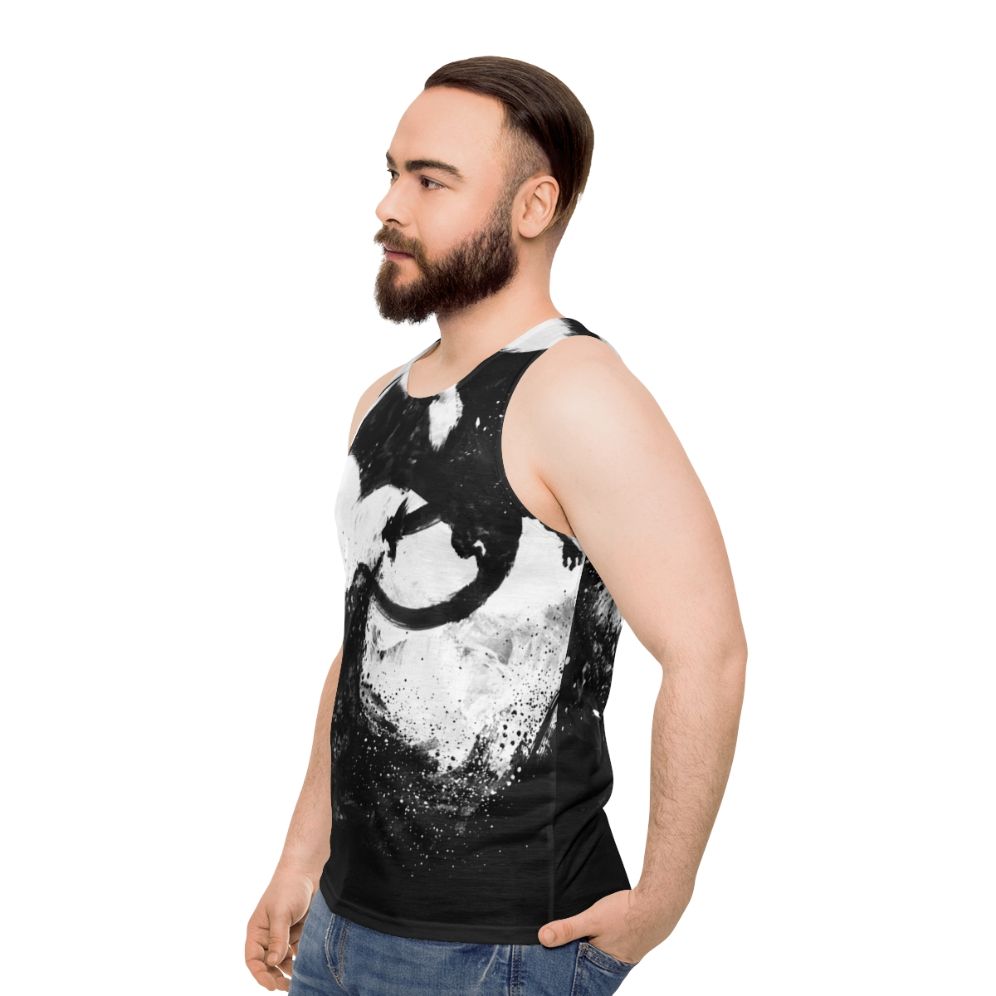 Midnight celestial fantasy goth unisex tank top - men side