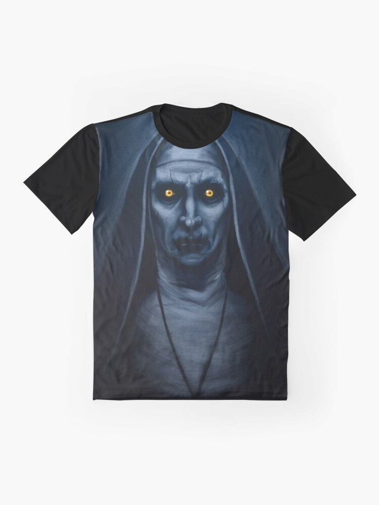 Valak Graphic Horror T-Shirt - The Conjuring Movie Fans - Flat lay