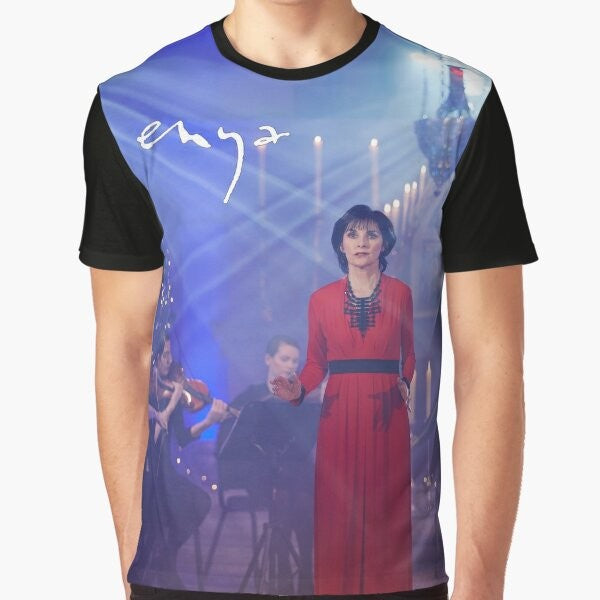 Enya Christmas Graphic T-Shirt with festive holiday design