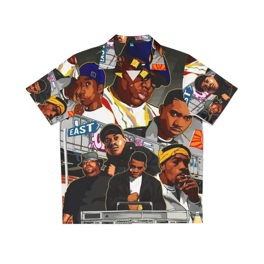 Iconic NWA Hawaiian Shirt with Vintage 90s Rap Style