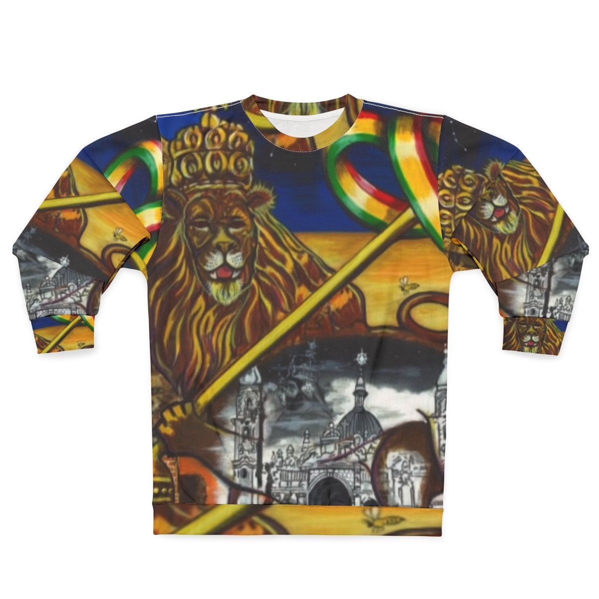 Midnite Zion Lion Polygon Rastafarian Sweatshirt