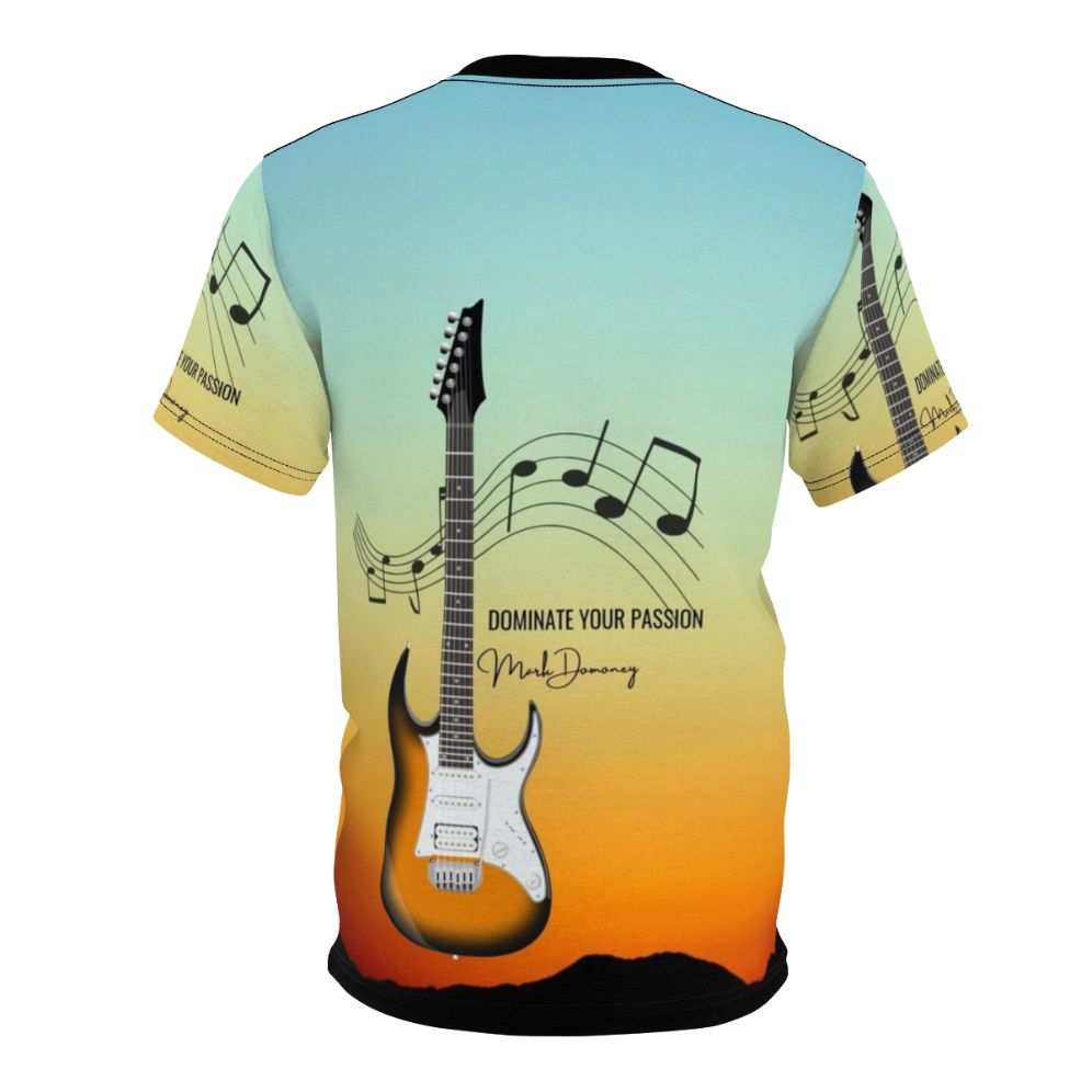 Artwork featuring a guitar dominator design, electric guitar, music notes - Back