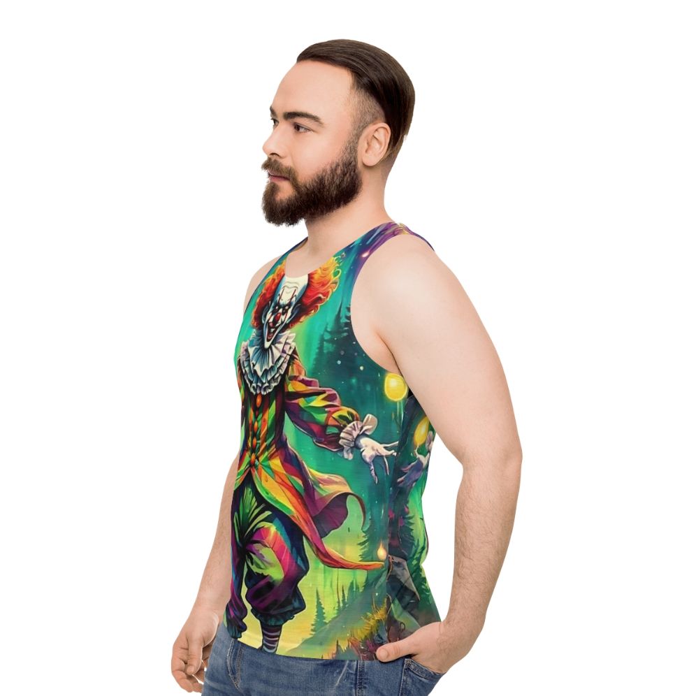 Scary clown unisex tank top - men side