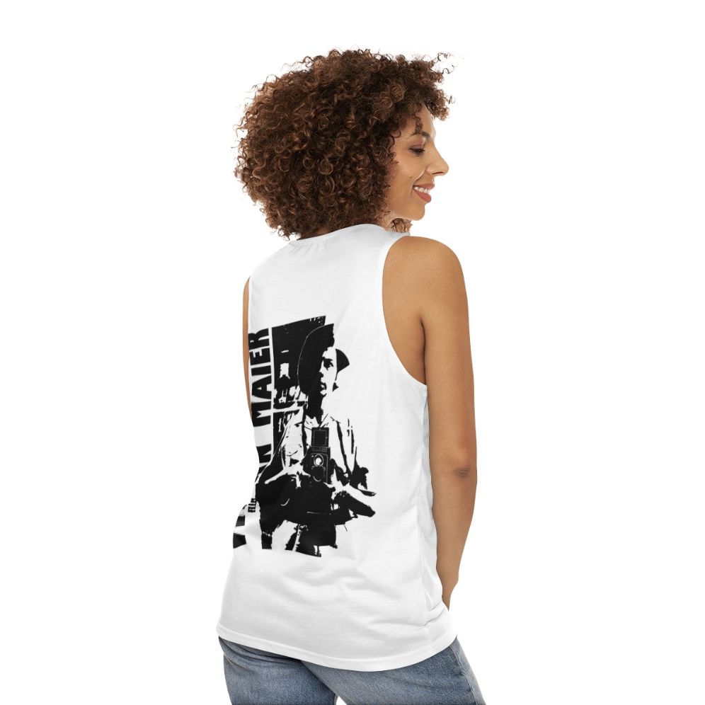 Vivian Maier inspired unisex tank top - women back