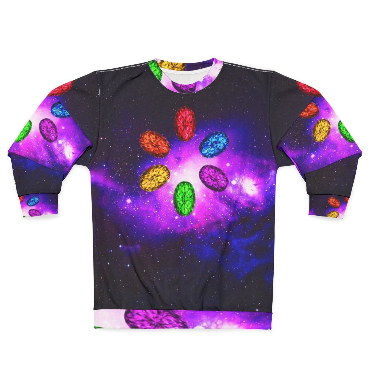 Infinity stones galaxy sweatshirt with space and Marvel design