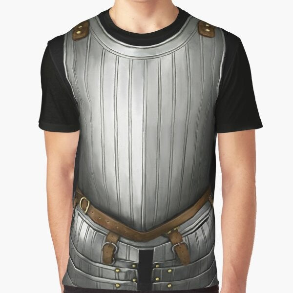 17th century cuirass knight armor graphic t-shirt
