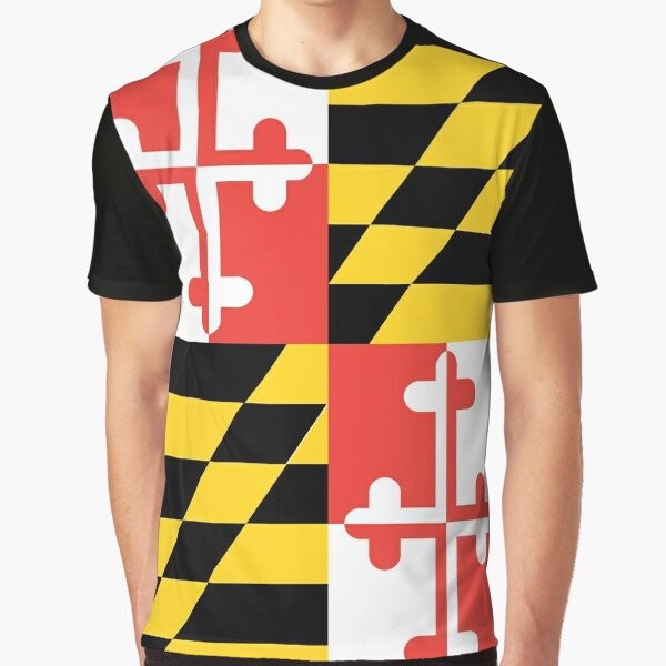 Maryland State Flag Graphic T-Shirt