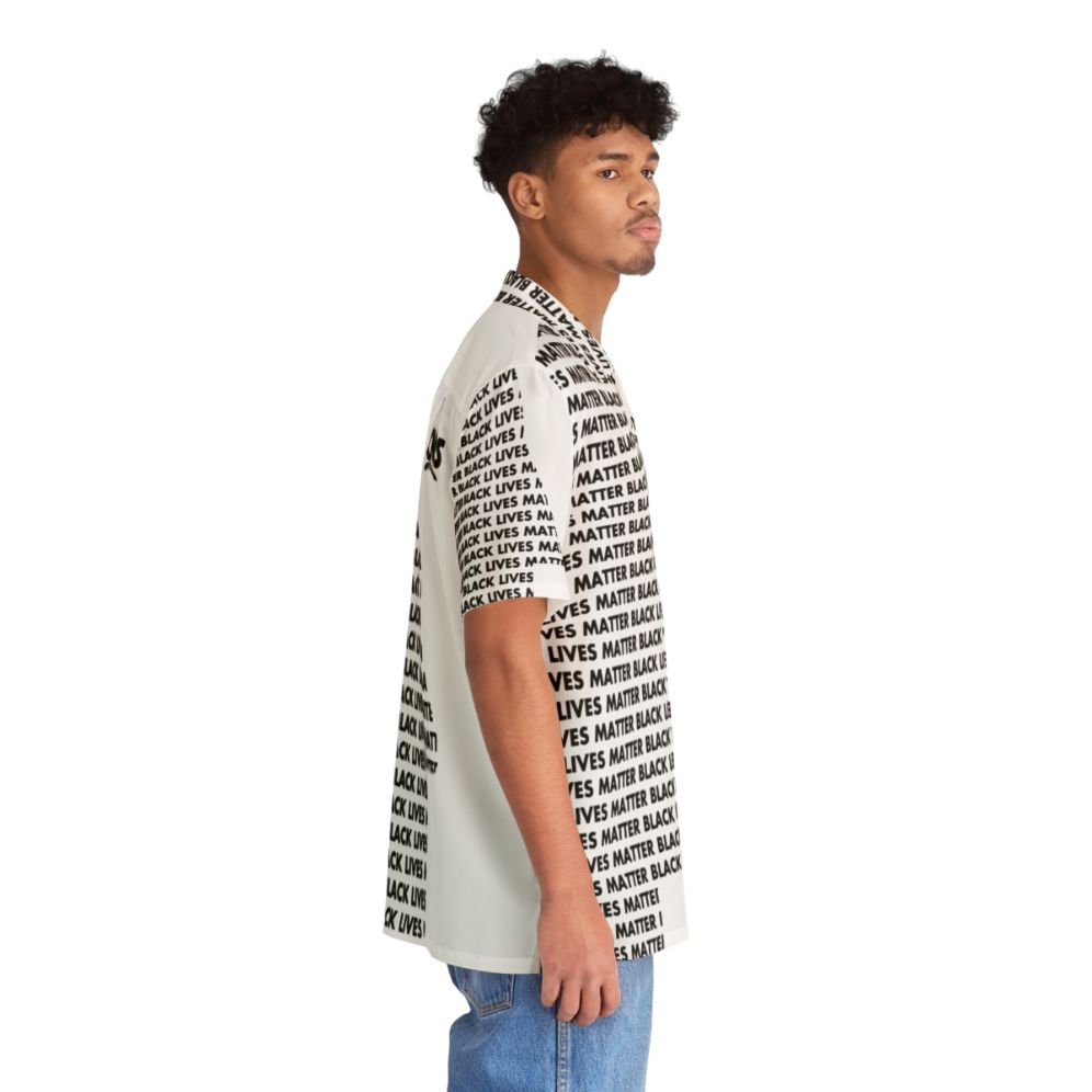 Black Lives Matter (BLM) white Hawaiian shirt - People Pight