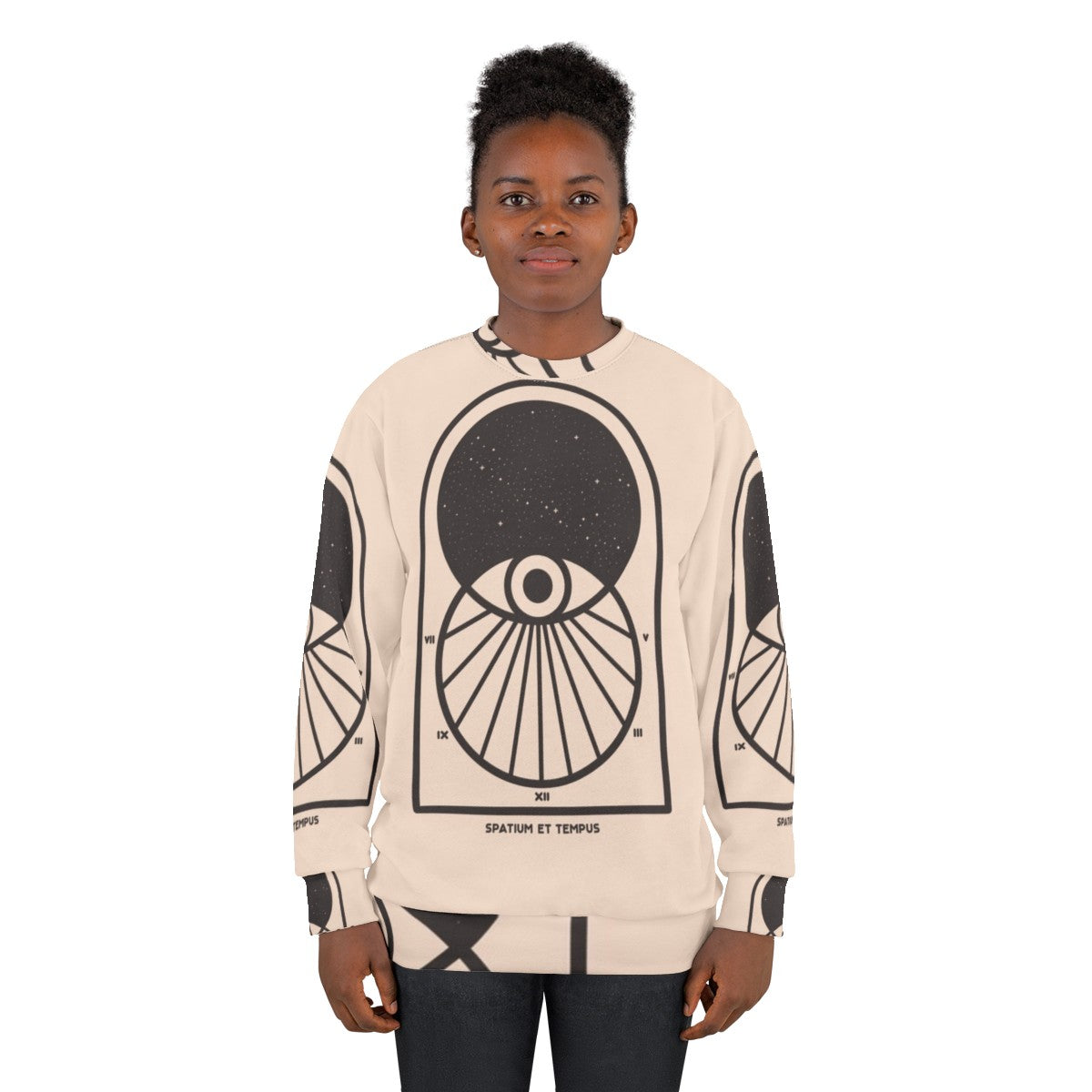 Space and Time Minimalist Sweatshirt - Sci-Fi Inspired Design - women