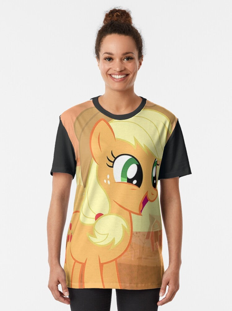 Applejack graphic t-shirt, featuring the My Little Pony character - Women