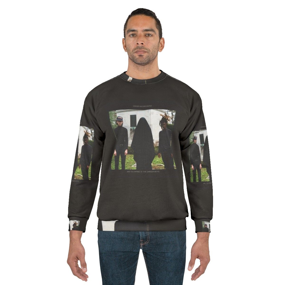 "Danger Boys Sweatshirt featuring 'Are You Afraid of the Danger Boys' cover art" - men