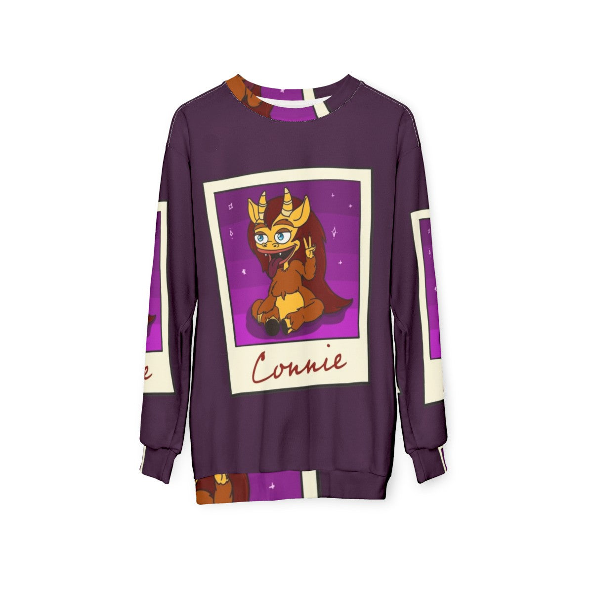 Big Mouth Connie Hormone Monster Graphic Sweatshirt - hanging