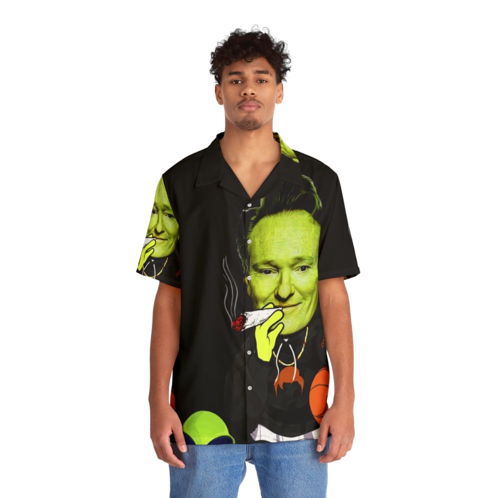 Conan O'Brien Team Coco Out Of Space Hawaiian Shirt - People Front