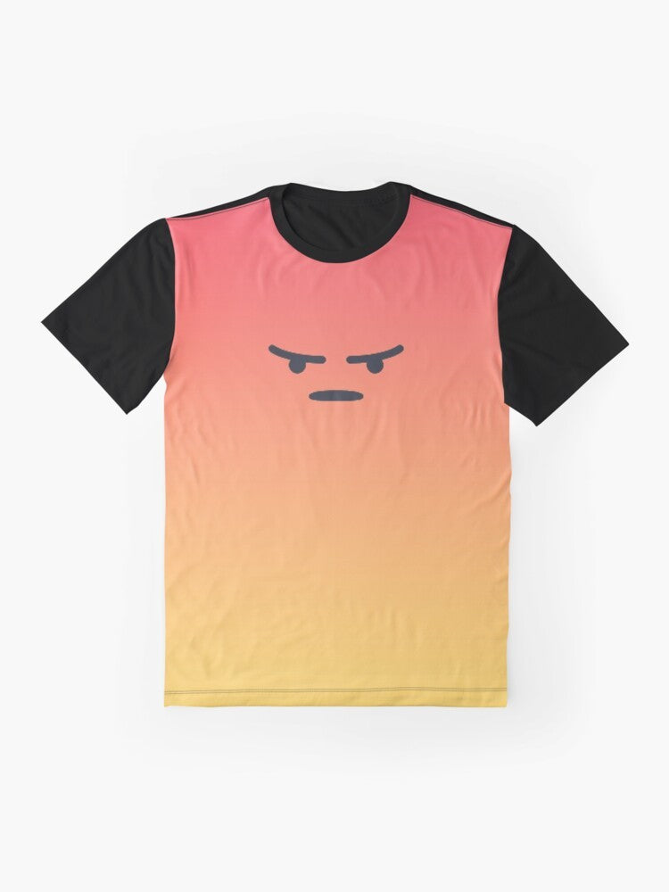 Angry React Meme Graphic T-Shirt - Flat lay