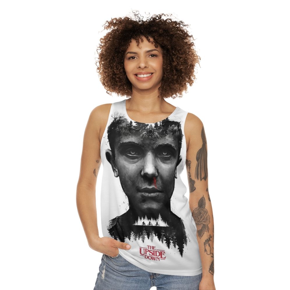 Stranger Things Eleven Inspired Tribute Painting Art Unisex Tank Top - women