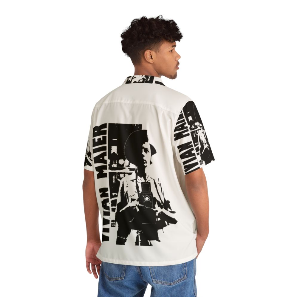 Vivian Maier inspired Hawaiian shirt featuring vintage black and white street photography - People Back